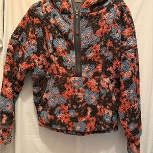 prAna Polar Escape Sherpa Fleece Half Zip Hoodie Women’s S Deep Pile